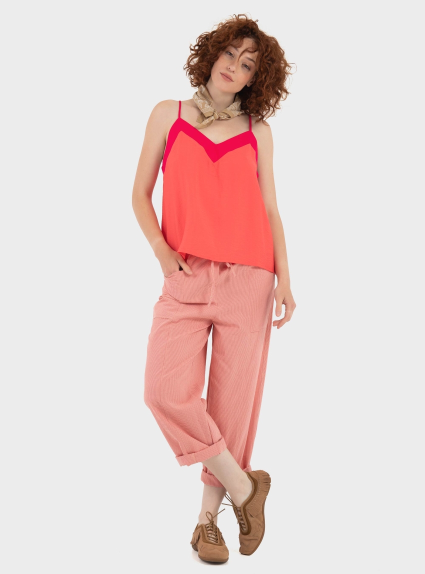 Vero Moda Denise Singlet Top Wvn Btq Ga - Coral