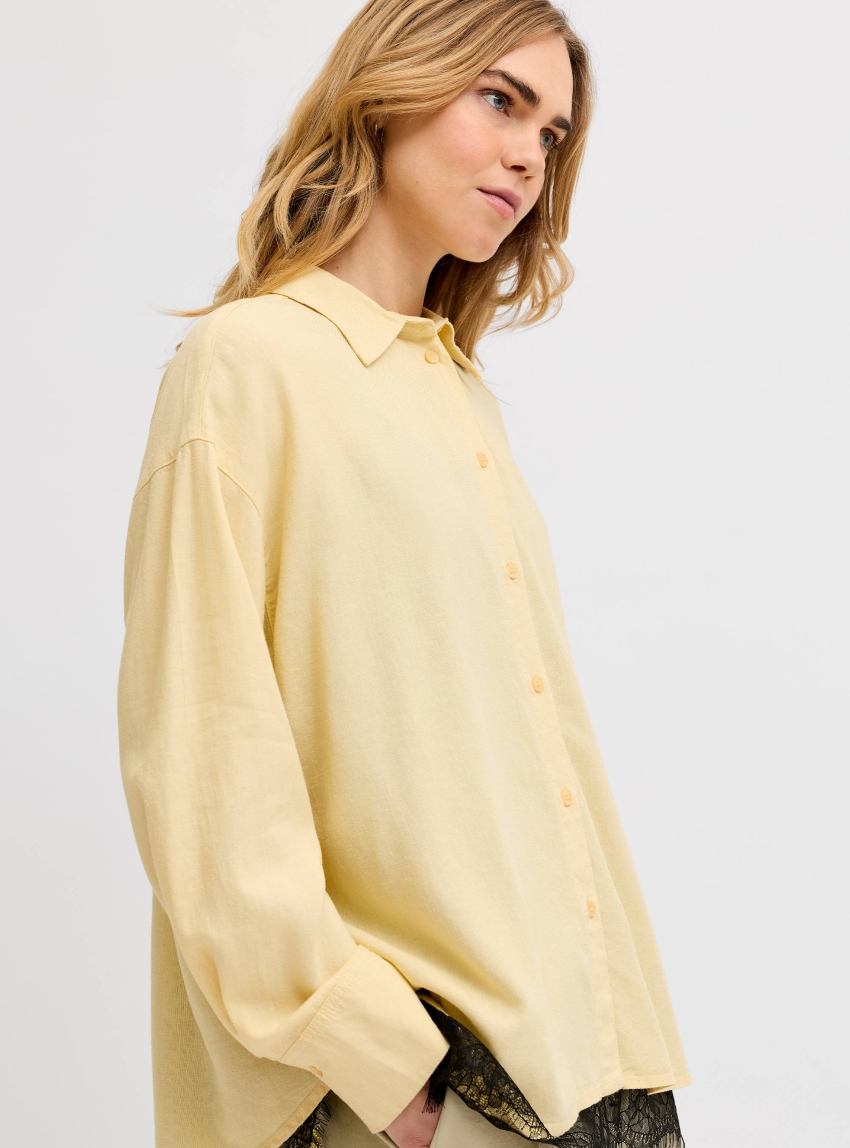 JJXX Almira Linen Blend Shirt - Yellow
