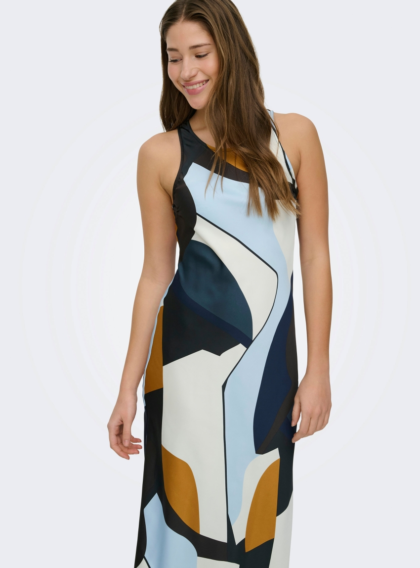 Only Chigo Sleevless Slip Midi Dress - Multi Colors