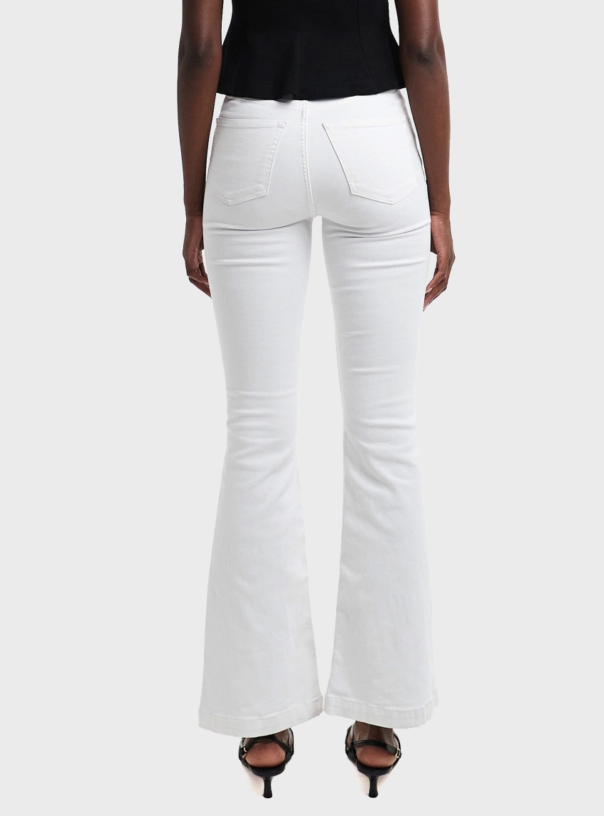 Topshop Jamie High Rise Flare Jeans - White
