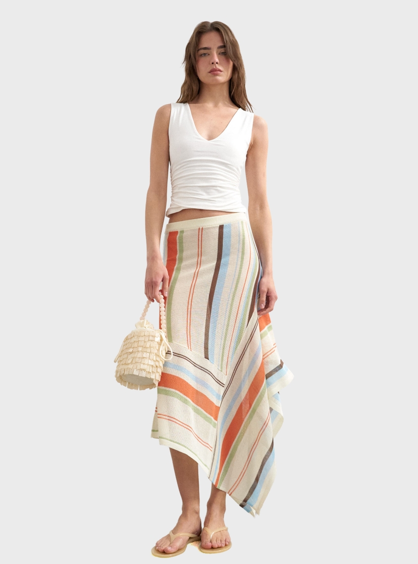 Topshop My V-Neck Ruched Side Tank Top - Pearl
