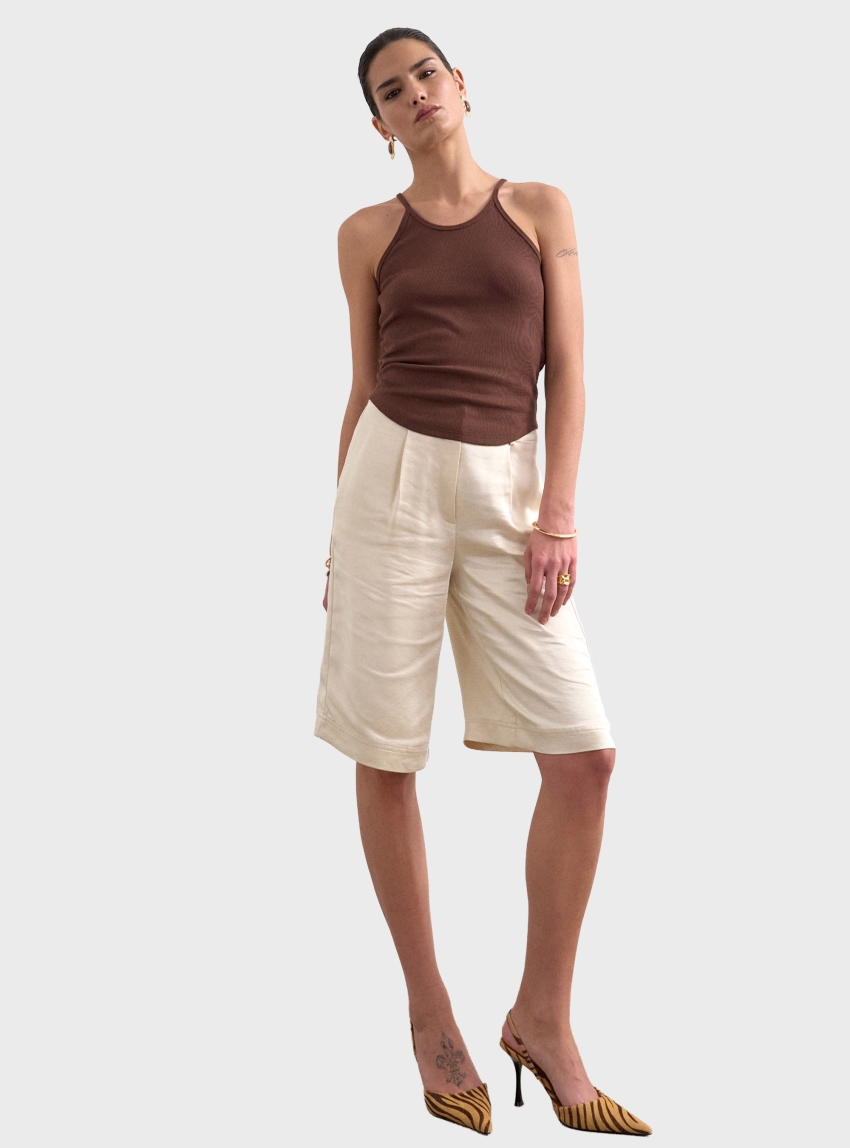 Topshop Alfrida Tank Top - Brown