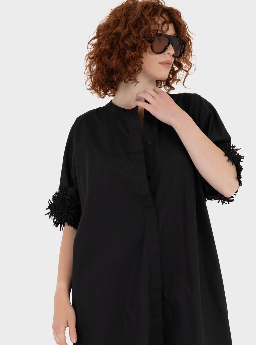 Mei Mei J Shirt Dress - Black