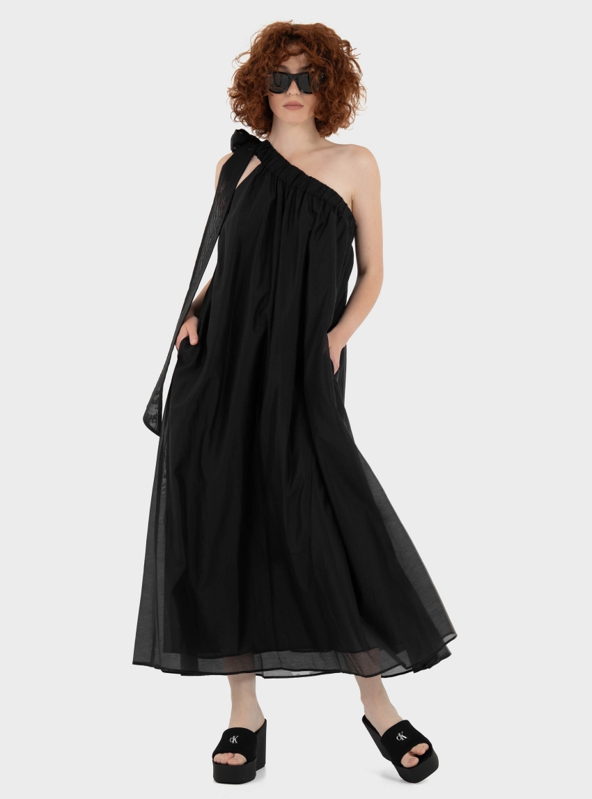 Mei Mei J One Shoulder Dress - Black