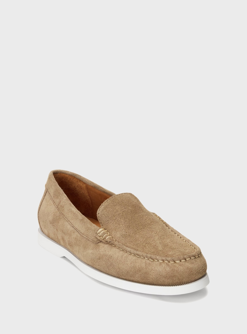 Polo Ralph Lauren Merton Suede Venetian Loafers - Dark Beige