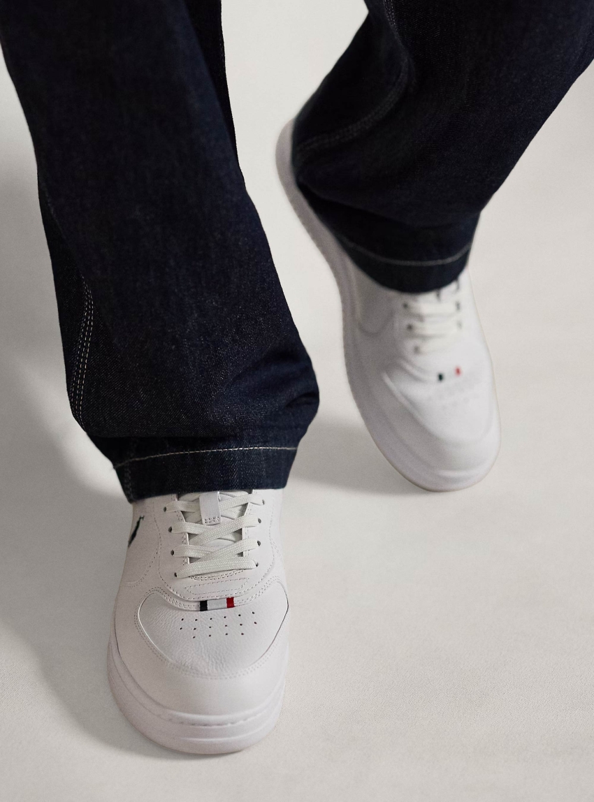 Polo Ralph Lauren Masters Court Leather Trainers - White
