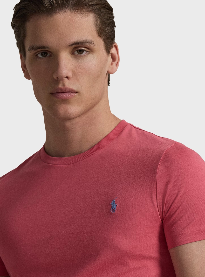 Polo Ralph Lauren Custom Slim Fit Jersey Crewneck T-Shirt - Coral