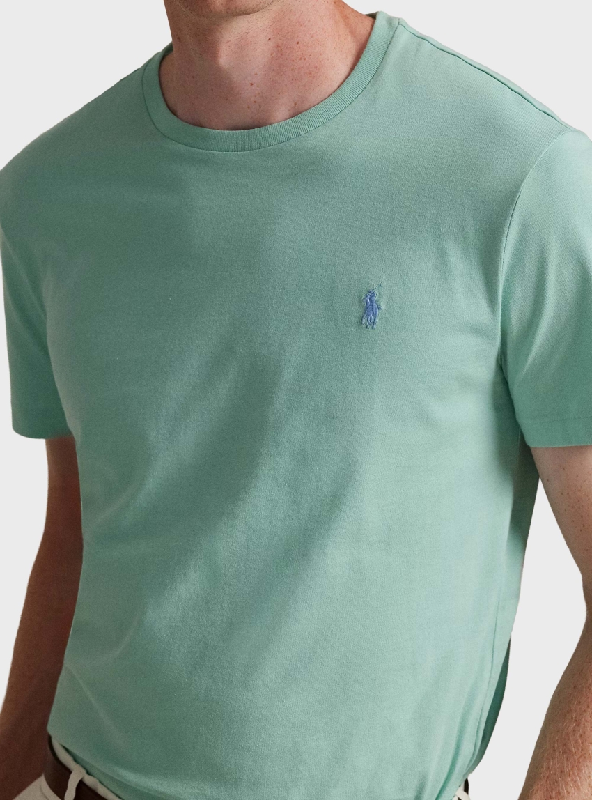 Polo Ralph Lauren Custom Slim Fit Jersey Crewneck T-Shirt - Aquamarine