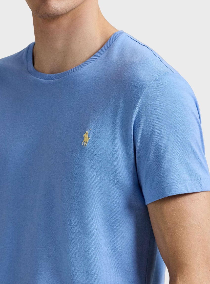 Polo Ralph Lauren Custom Slim Fit Jersey Crewneck T-Shirt - Light Blue