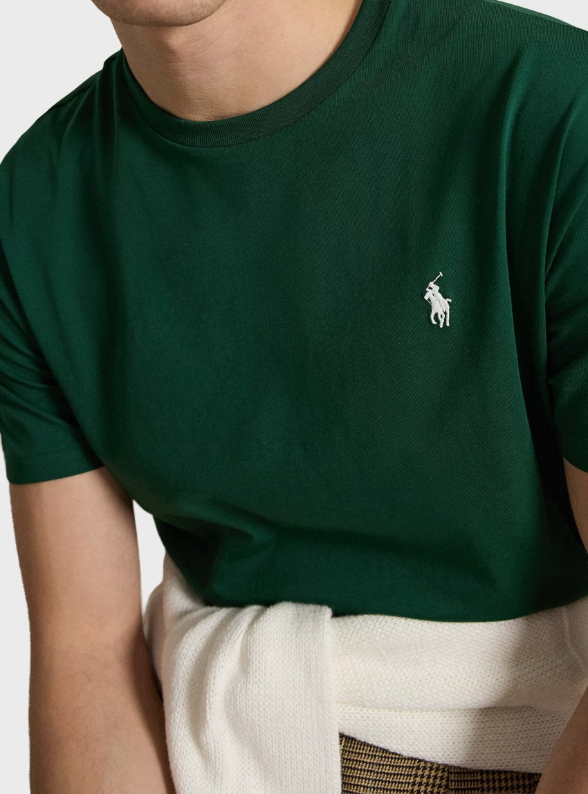 Polo Ralph Lauren Custom Slim Fit Jersey Crewneck T-Shirt - Dark Green