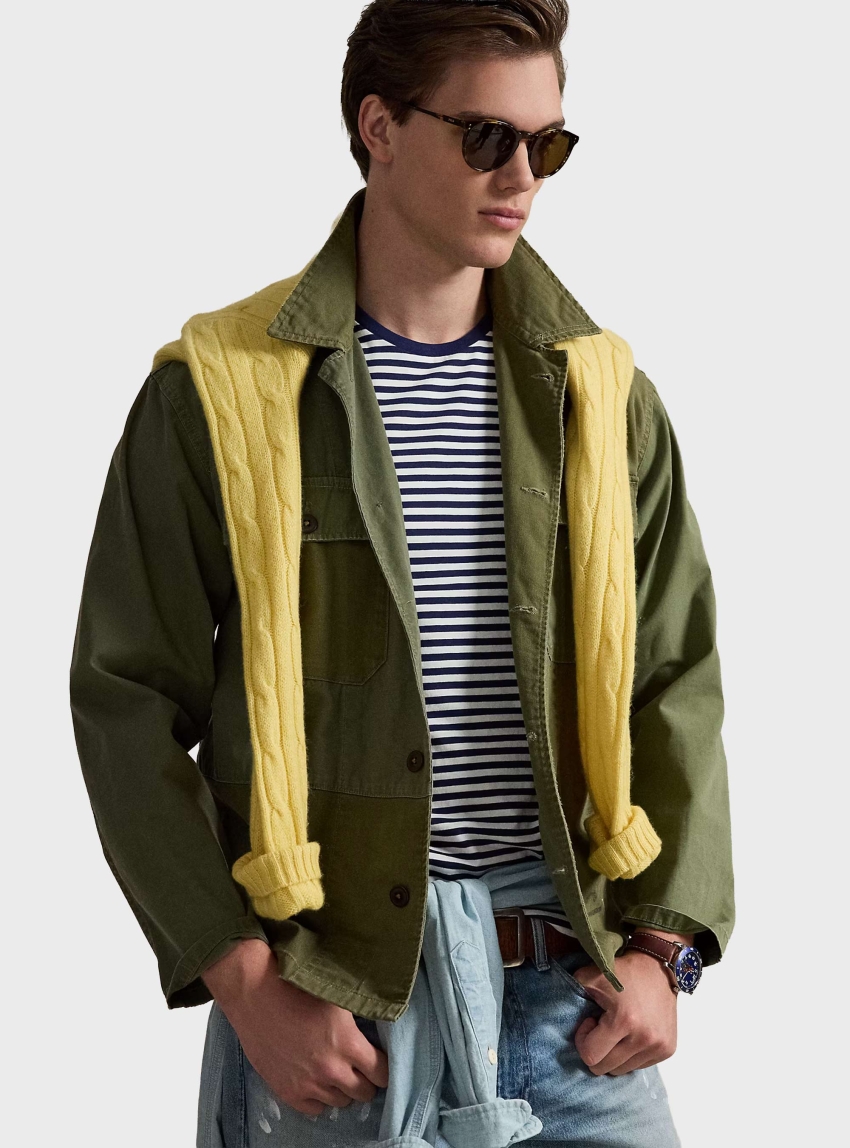 Polo Ralph Lauren Custom Slim Fit Striped Jersey T-Shirt - Navy