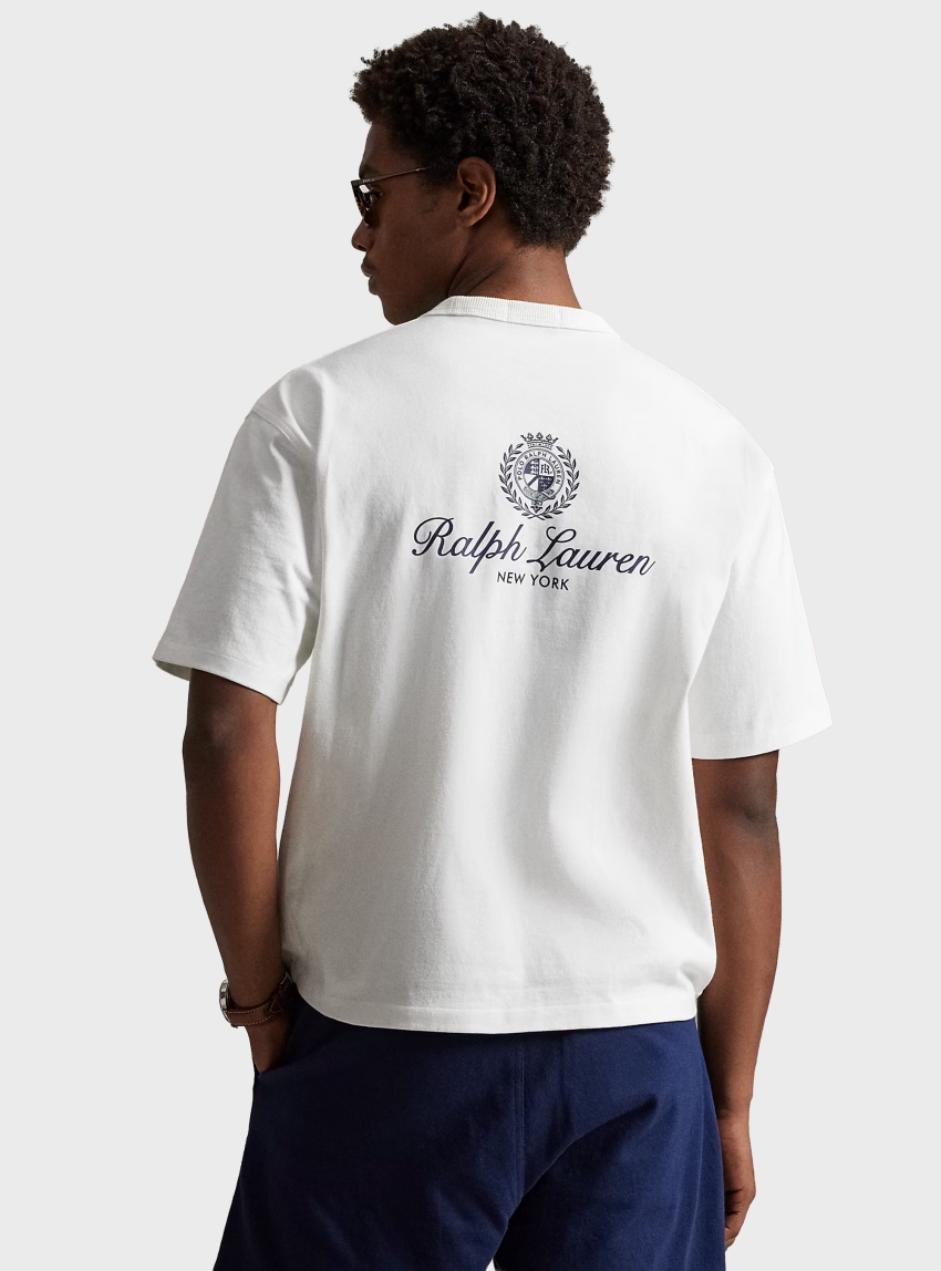 Polo Ralph Lauren Relaxed Fit Jersey Graphic T-Shirt - White