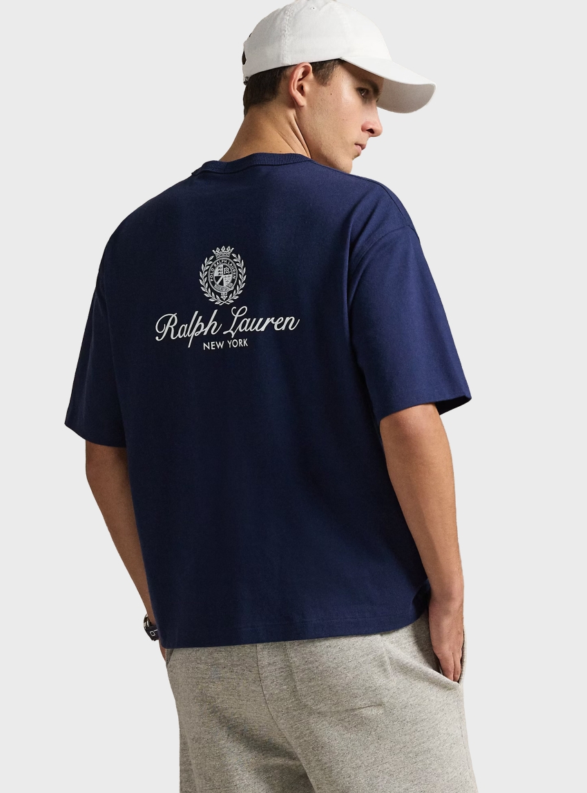 Polo Ralph Lauren Relaxed Fit Jersey Graphic T-Shirt - Navy