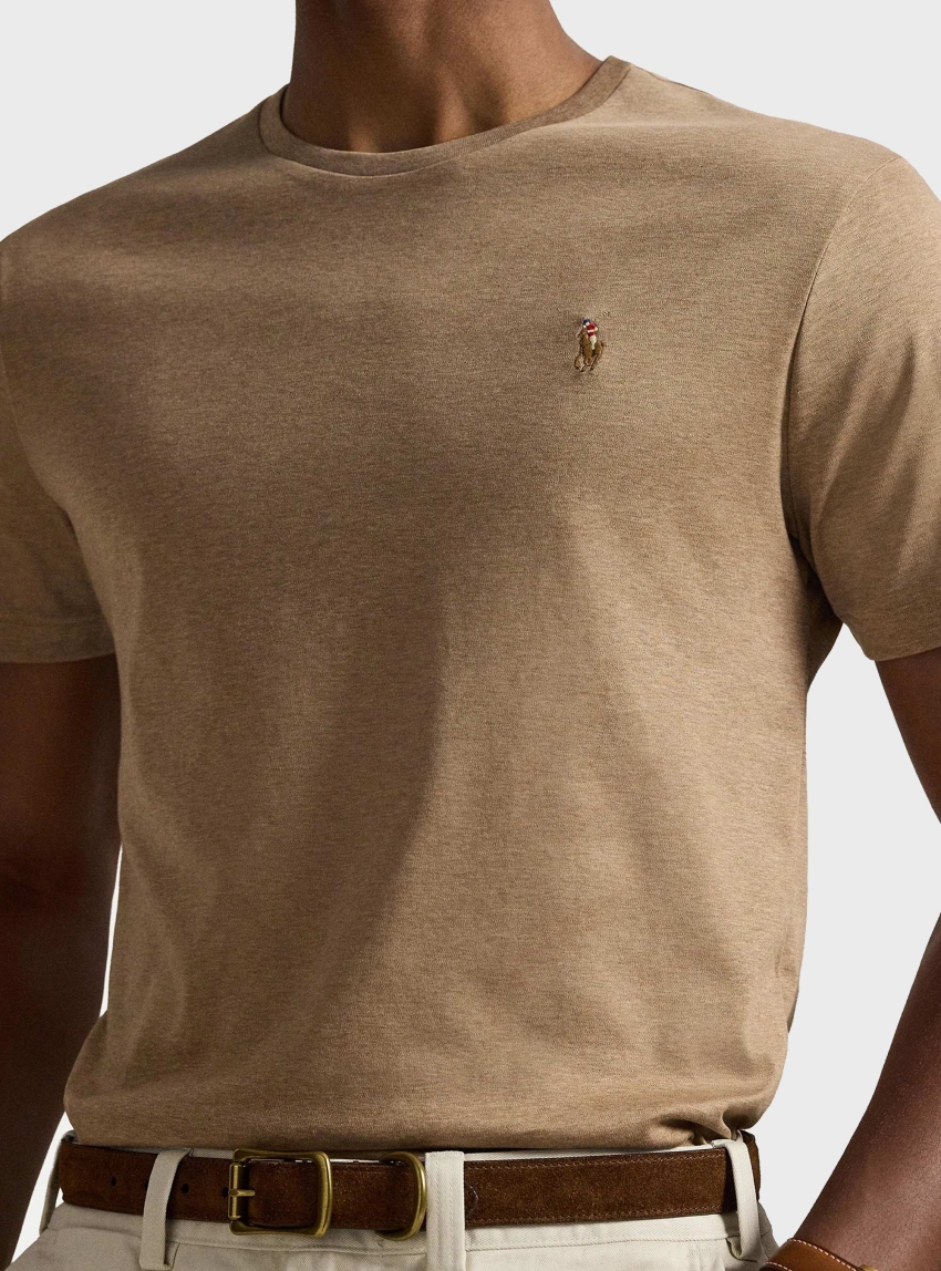 Polo Ralph Lauren Custom Slim Fit Soft Cotton T-Shirt - Beige