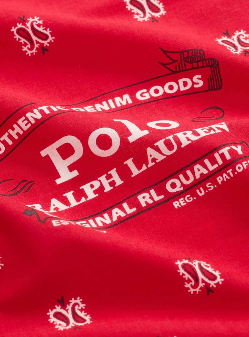 Polo Ralph Lauren Logo Cotton Bandanna - Red