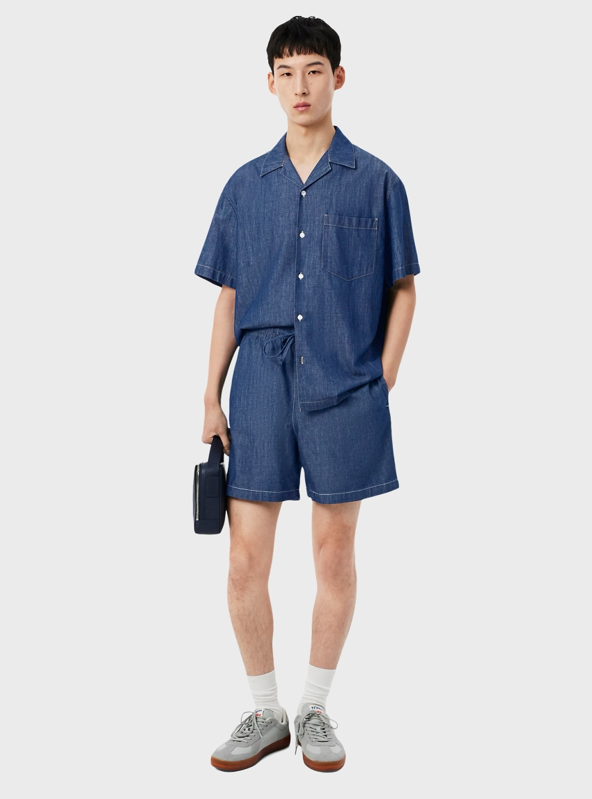 Lacoste Relaxed Fit Denim Shorts - Denim