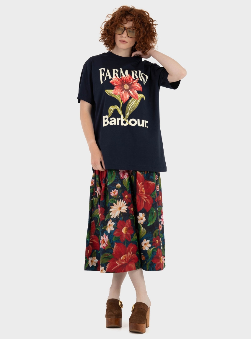 Barbour X Farm Rio Wild Flower Dress - Navy
