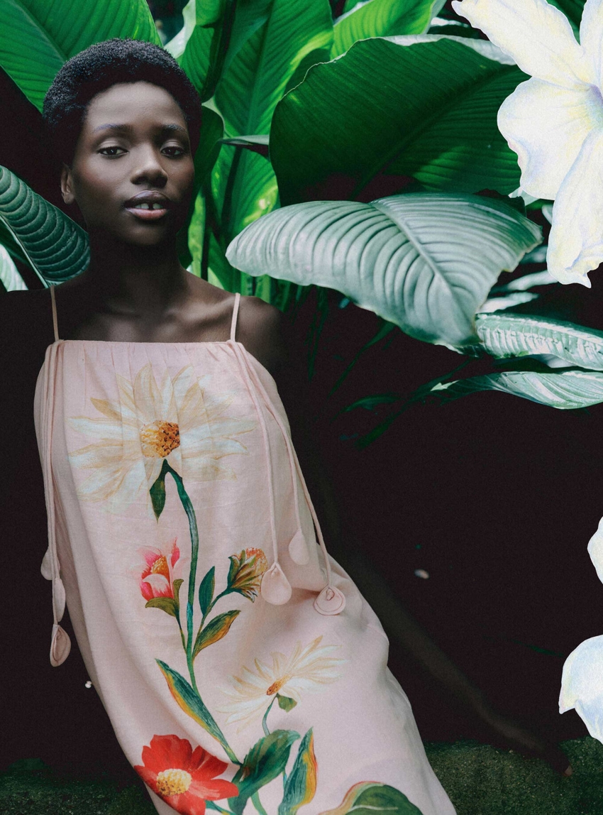 Barbour X Farm Rio Bromelia Dress - Pink