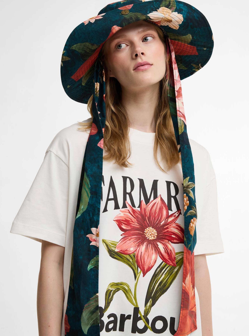 Barbour X Farm Rio Wild Flower T-Shirt - Cream