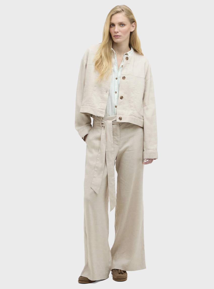 Barbour Gabby Wide-Leg Trousers - Pumice Stone