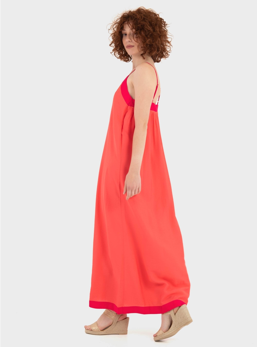 Vero Moda Denise Singlet Ankle Dress - Coral