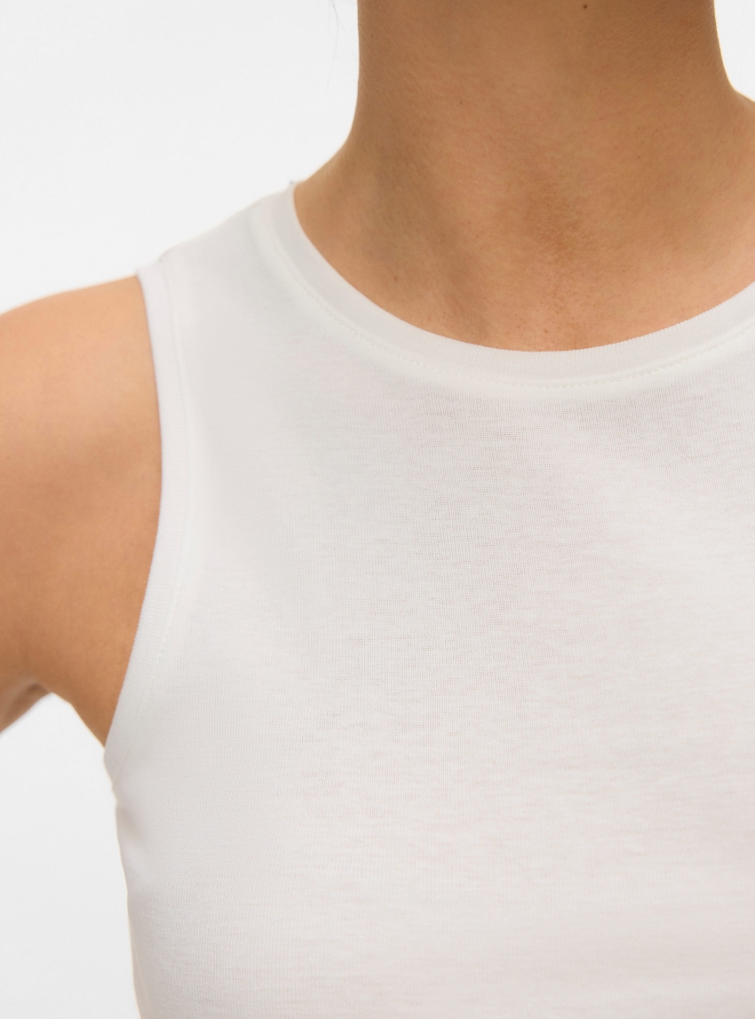 Vero Moda  Aware Bonnie O-Neck Tank Top - White