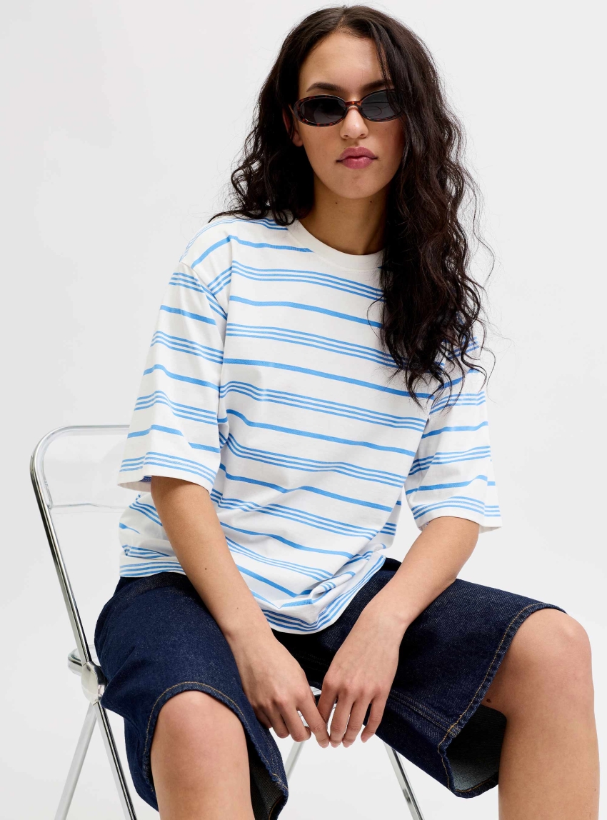 JJXX Raya Loose Tee - Sky Blue