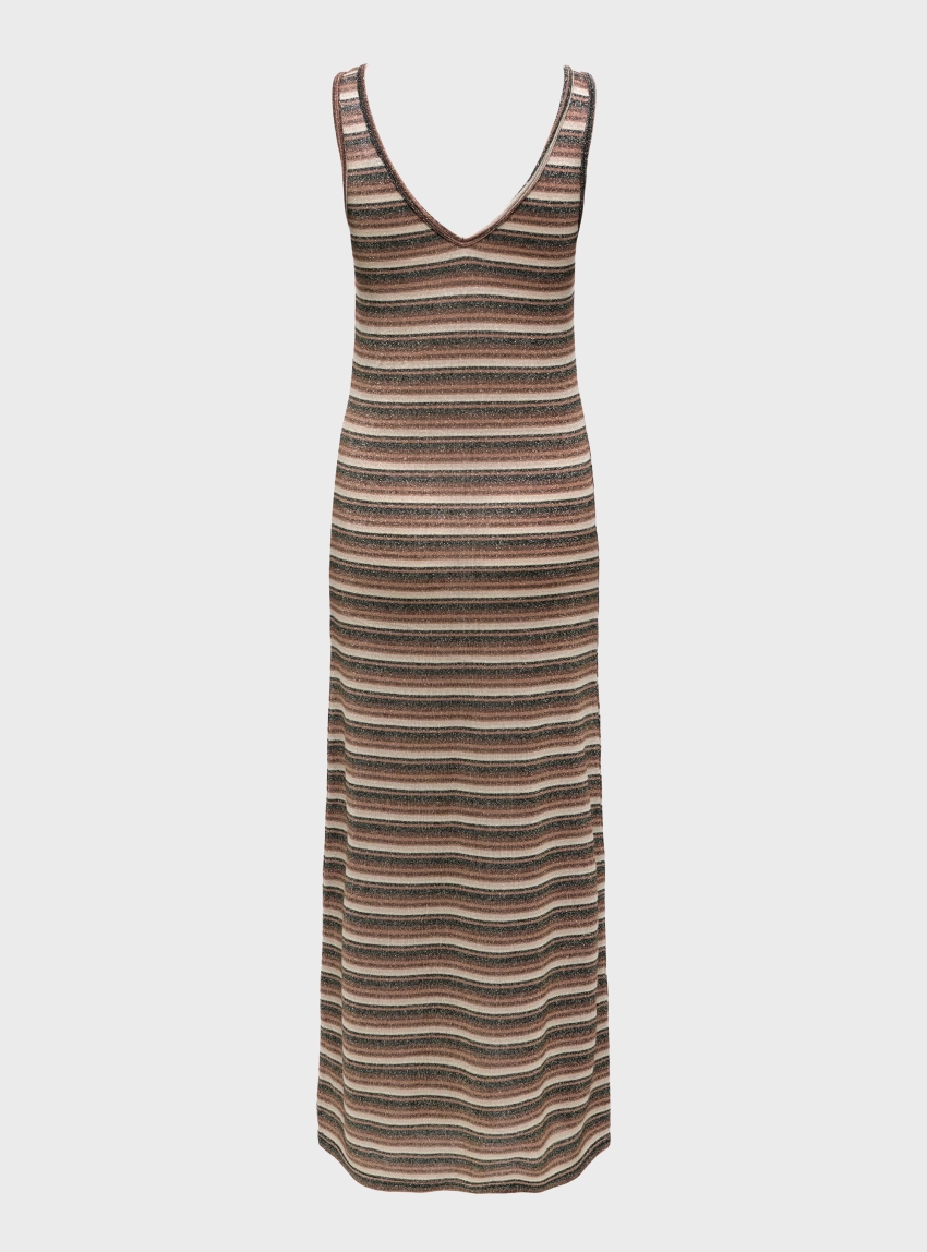 Jdy Hallo V-Neck Long Dress - Brown