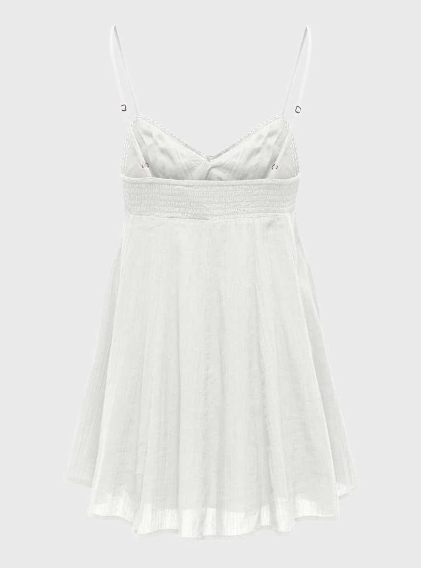 Only Panola Short Strap Dress - White