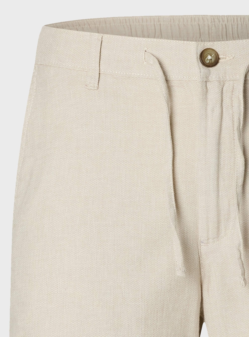 Selected Regular-Brody Linen Blend Shorts - Ecru
