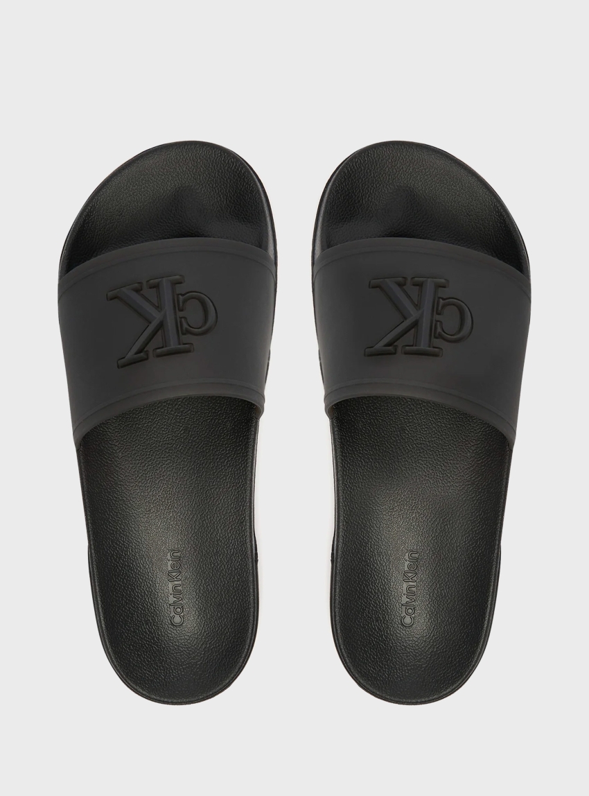 Calvin Klein Nemo - Contoured Signature Logo Sliders - Black
