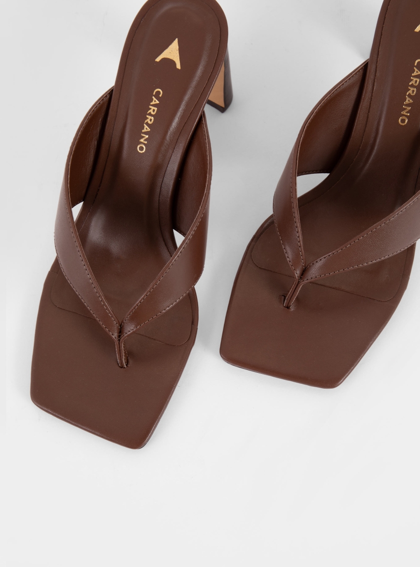 Carrano Heel Sandals - Dark Brown