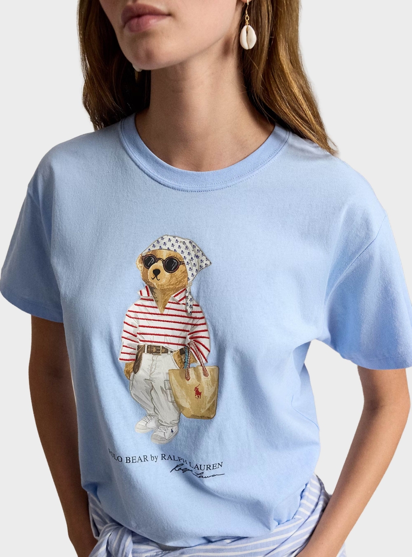 Polo Ralph Lauren Polo Bear Cotton Jersey T-Shirt - Light Blue