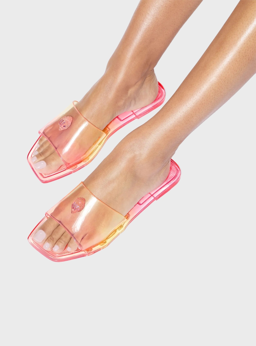 Kurt Geiger Maddison Slide Sandals - Orange