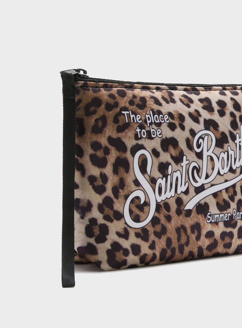 MC2 Saint Barth Aline scuba pouch with leopard print - Leopard Print