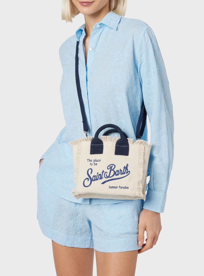 MC2 Saint Barth Canvas Mini Vanity Bag - White