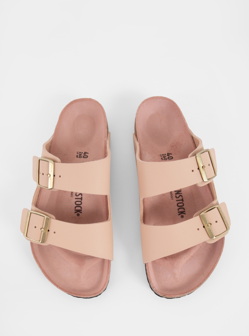 Birkenstock Arizona Birko-Flor Regular Fit Sandals - Pale Pink