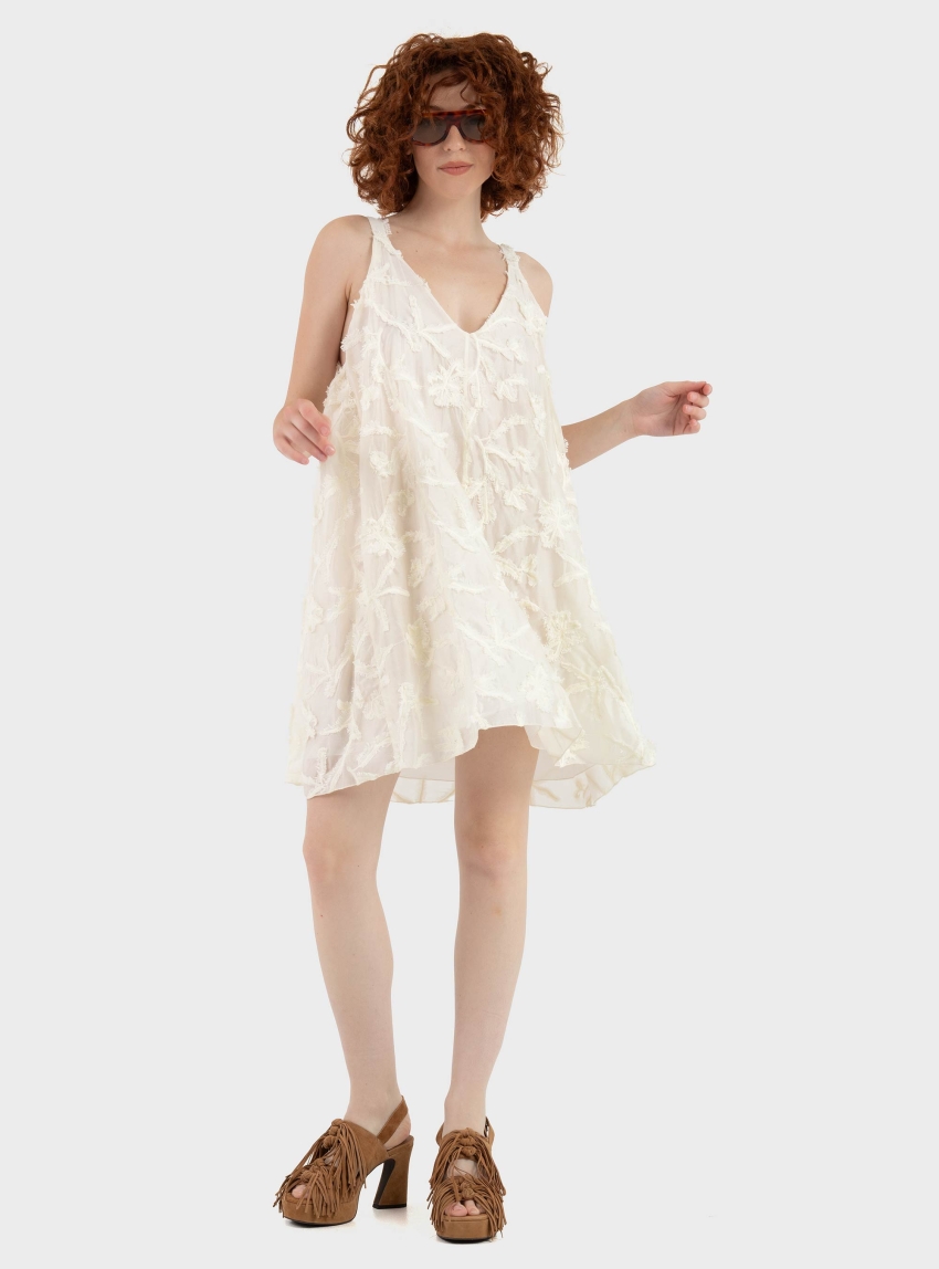 Souvenir Short Dress - Off White