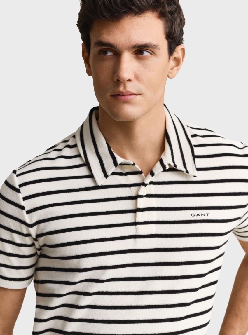 Gant Terry Polo Shirt - Ivory