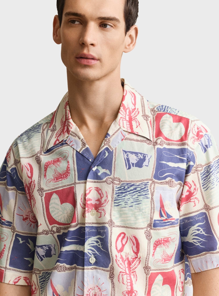 Gant Nautical Short Sleeve Shirt - Ivory