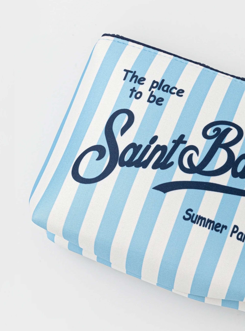 MC2 Saint Barth Aline scuba pouch - Striped Light Blue