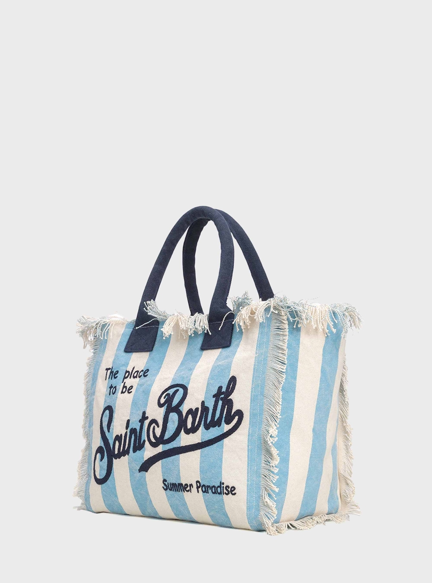 MC2 Saint Barth Vanity tote bag - Striped Light Blue