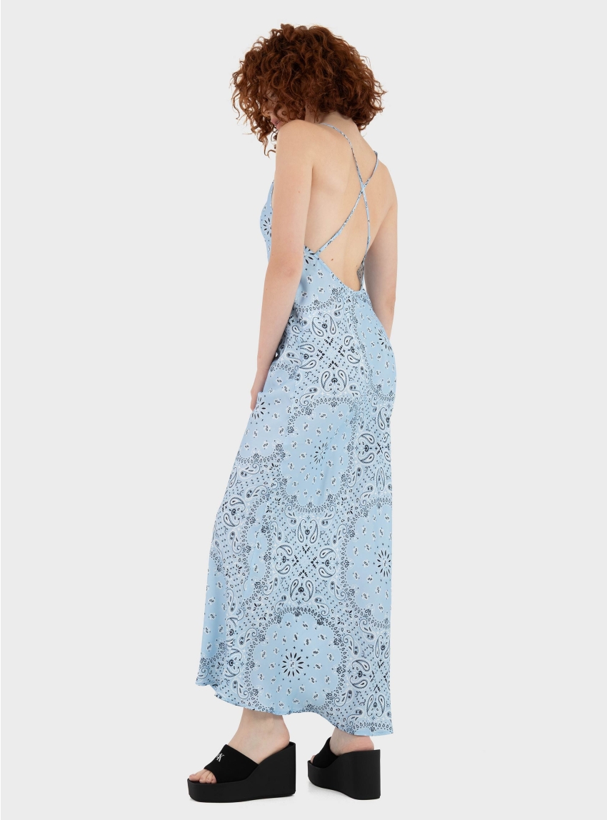 MC2 Saint Barth Eydis Satin Slip Dress - Light Blue