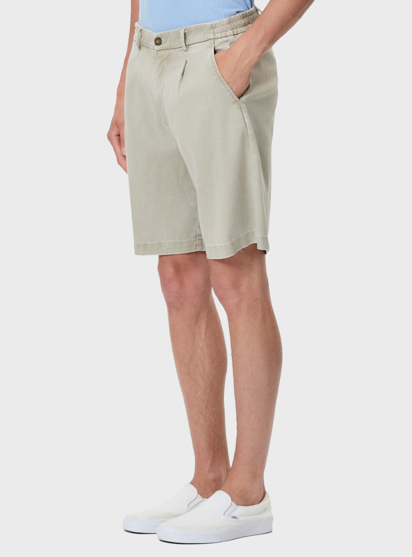 Dirty Laundry Pleated Bermuda - Beige