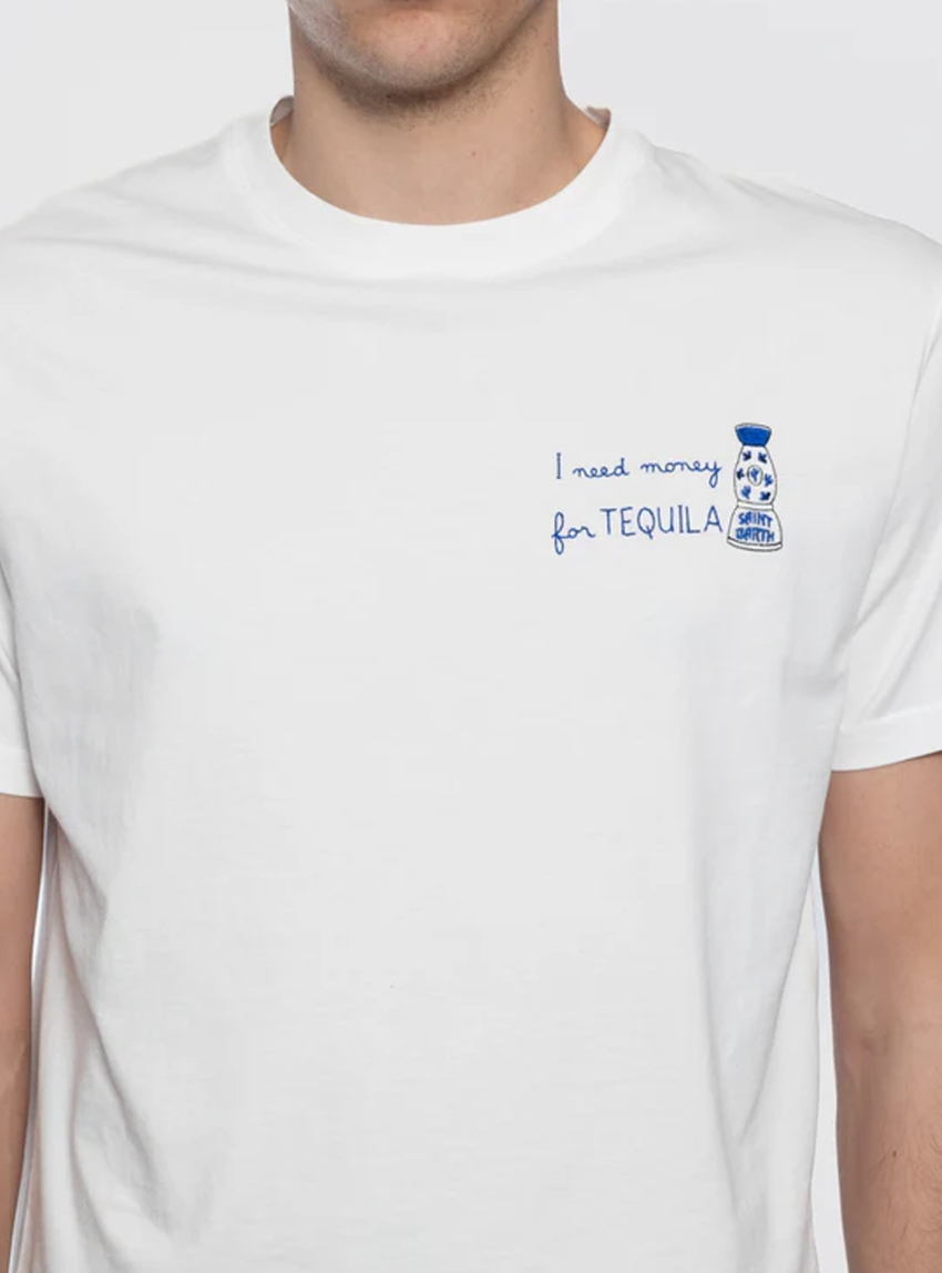 MC2 Saint Barth Portofino T-shirt Tequila embroidery - White