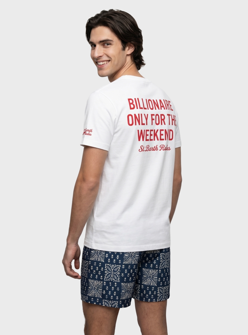 MC2 Saint Barth Portland t-shirt with billionaire print - White