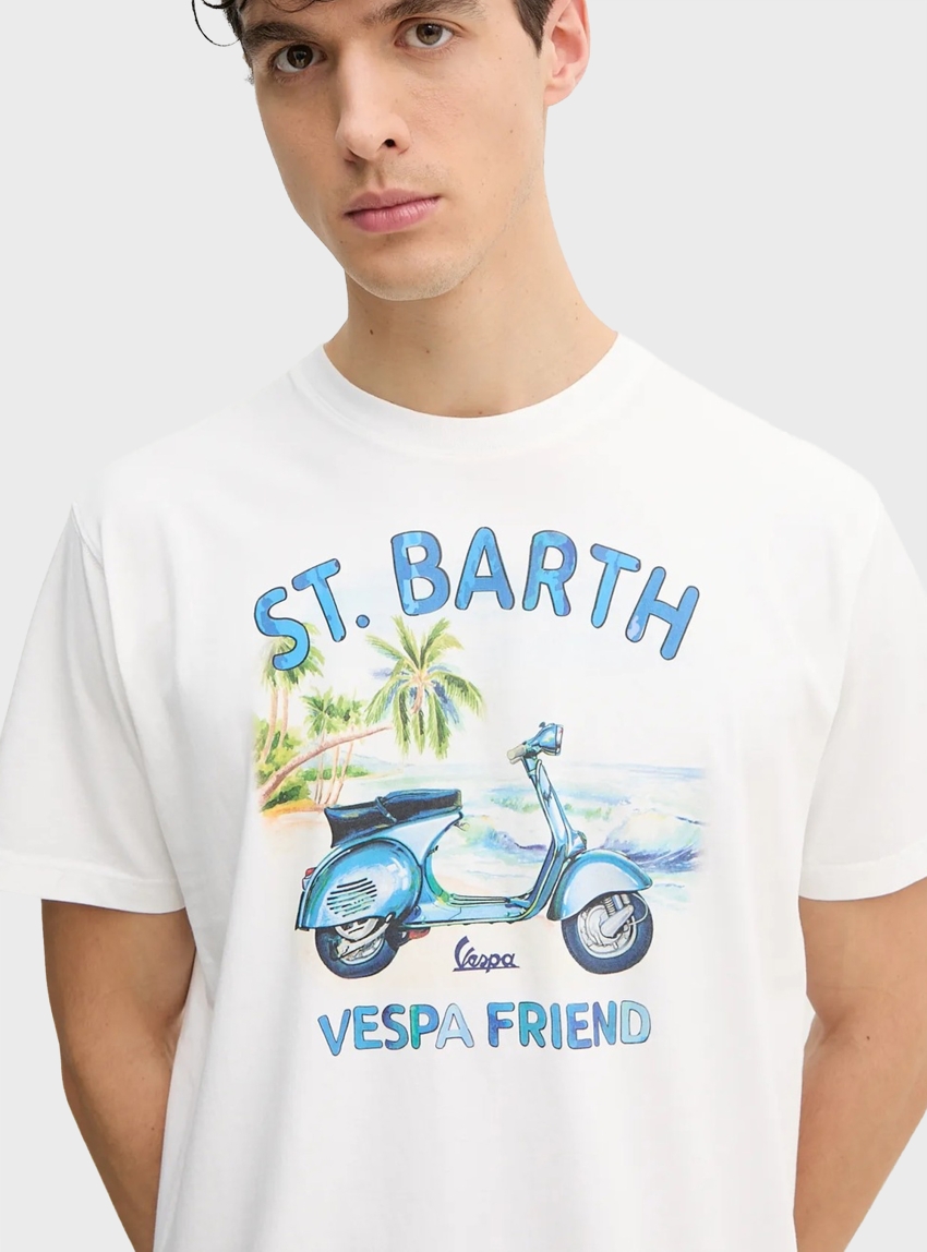 MC2 Saint Barth Portland t-shirt with billionaire print - White