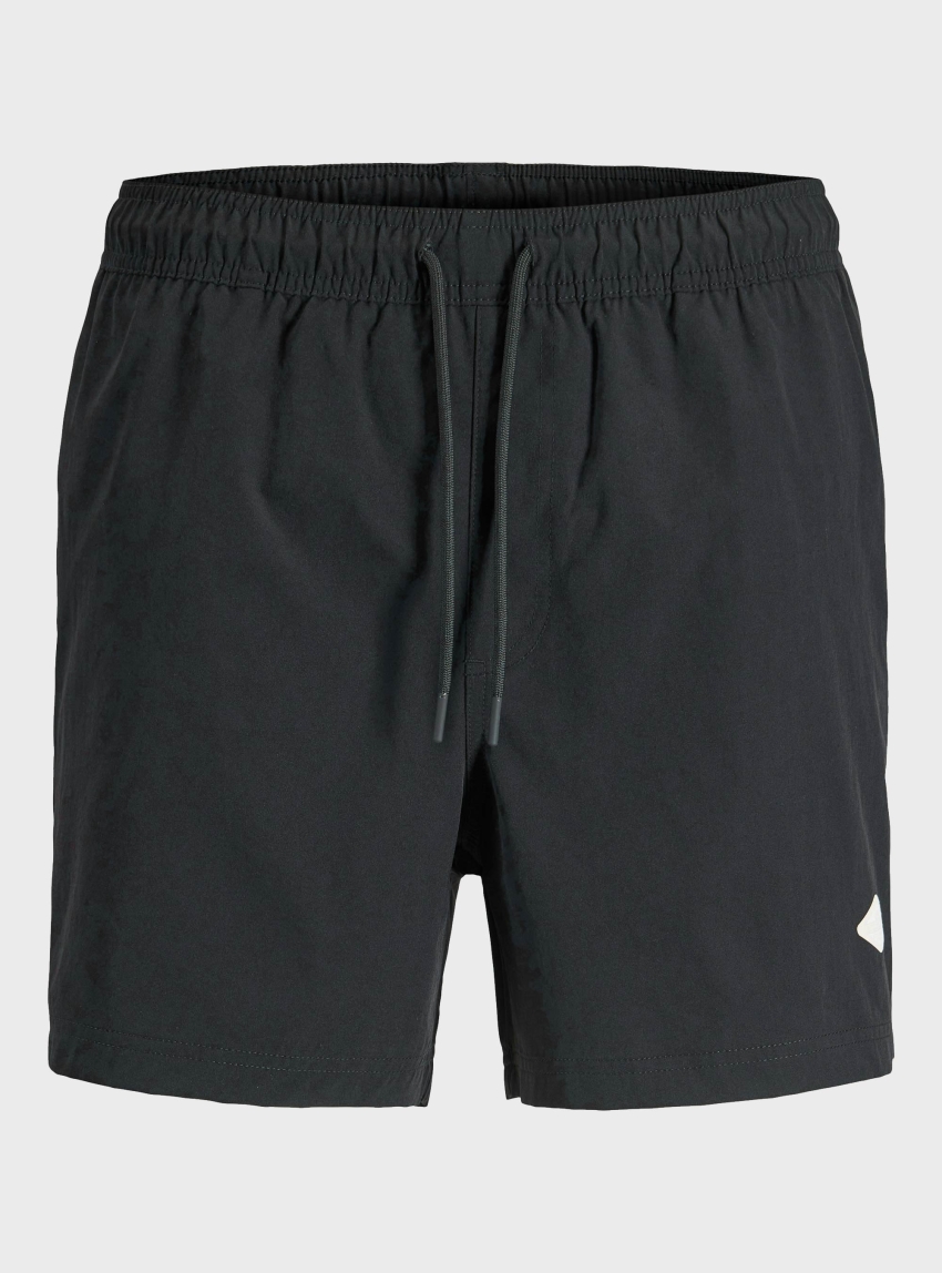 Jack & Jones Maui Tropic Solid Swim Shorts - Black