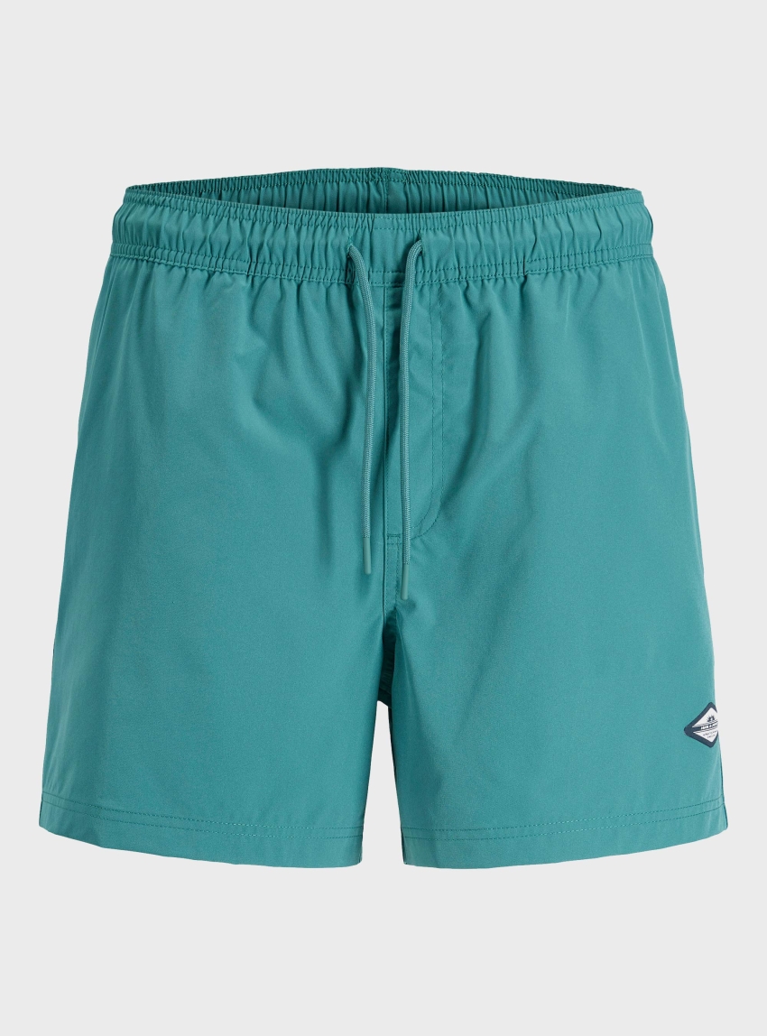 Jack & Jones Maui Tropic Solid Swim Shorts - Petrol