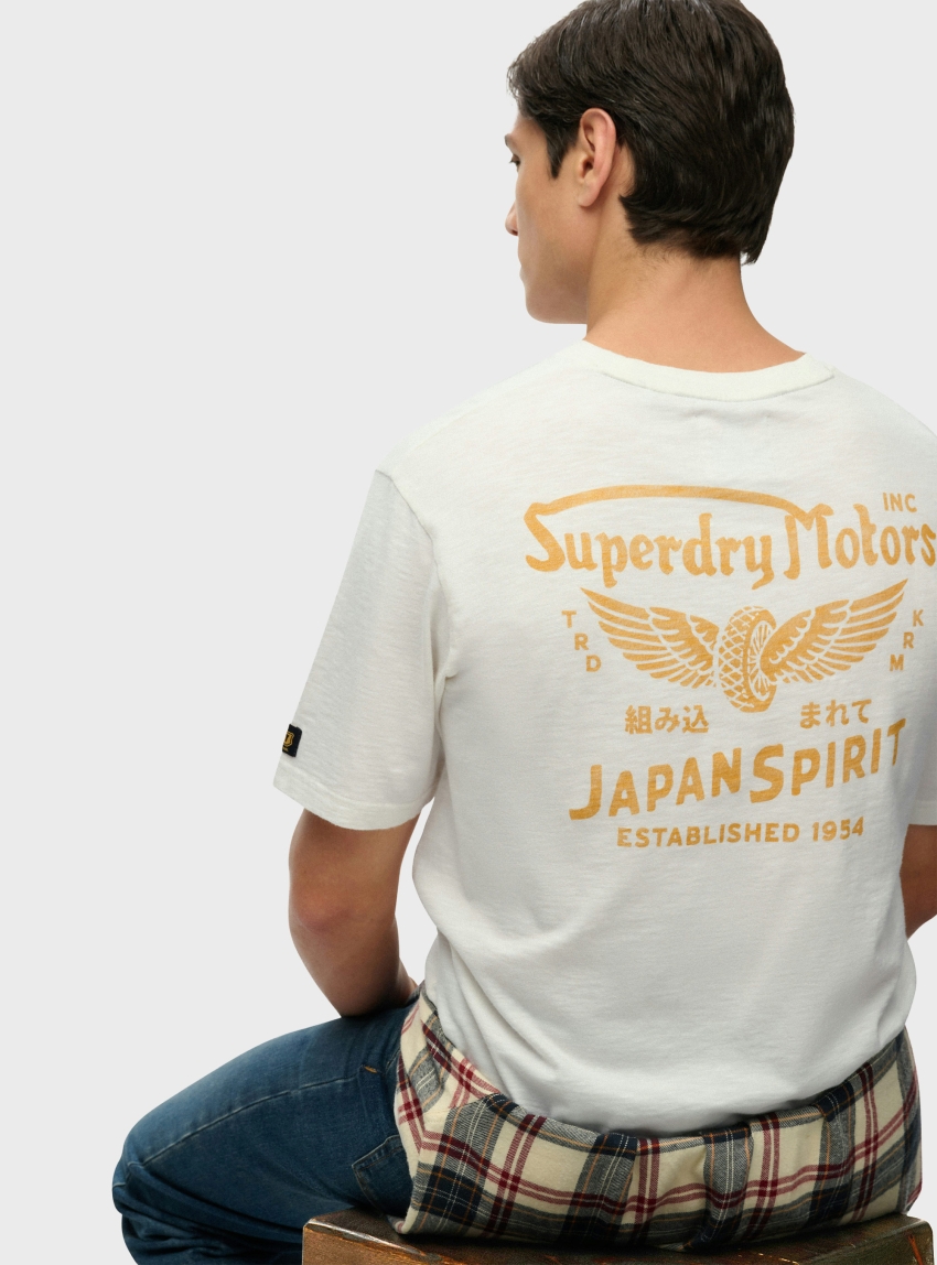 Superdry Heritage Biker Loose T-Shirt - White